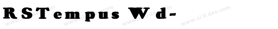 RSTempus Wd字体转换